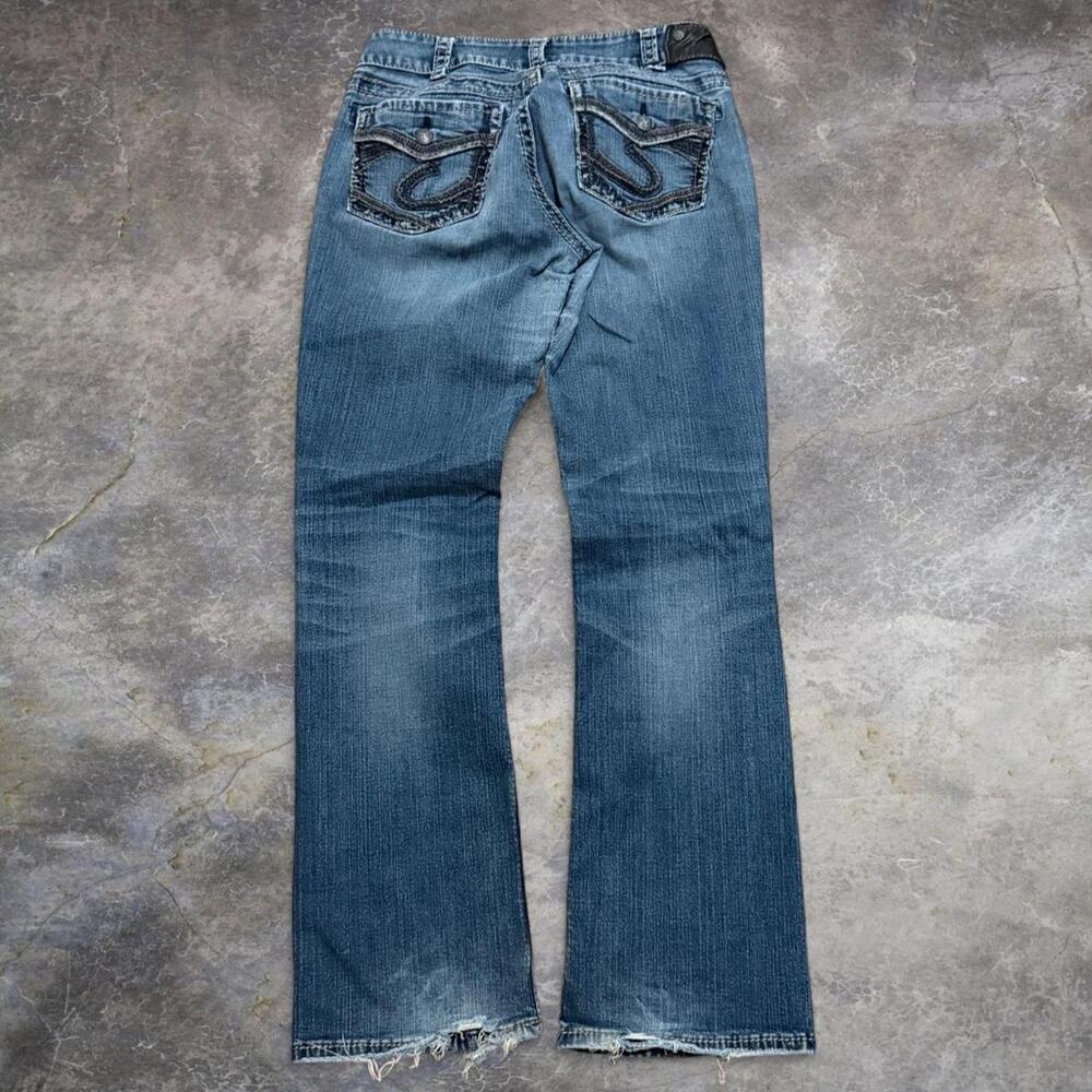 Y2k womens silver jeams co jeans blue